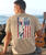 United We Stand Liberty - Kona Coffee Dyed Short Sleeve Crewneck T-Shirt