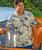 Kia'i - Blue/Tan Short Sleeve Hawaiian Polo Shirt