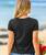 Coppelia - Jet Black Short Sleeve Pima V-Neck T-Shirt