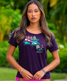 Island Honus - Blackberry Dyed Short Sleeve Scoop Neck T-Shirt