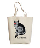 B. Kliban Kiss A Cat - Natural Weekend Tote