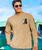 Tropical Big Wave - Kona Coffee Dyed Long Sleeve Crewneck T-Shirt