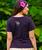 B. Kliban Sugar Plum Cats - Blackberry Dyed Short Sleeve Scoop Neck T-Shirt