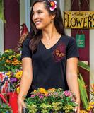 Monarch Flight - Jet Black Short Sleeve Pima V-Neck T-Shirt