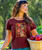 Pomegranate Blooms - Pomegranate Dyed Short Sleeve Scoop Neck T-Shirt