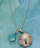 Wyland&reg; Sand Dollar w/Glass Bead - Necklace