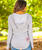 Honu Current - White Grey Heather Long Sleeve Harmony Hooded T