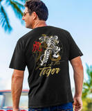 Chinese Year Of The Tiger 2022 - Black Short Sleeve Crewneck T-Shirt