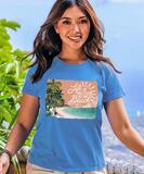 Better At The Beach Scenic - Blue Hawaii Dyed Short Sleeve Crewneck T-Shirt