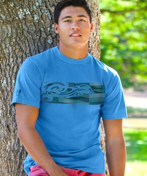 Kahiau - Blue Hawaii Dyed Short Sleeve Crewneck T-Shirt