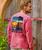 Tropical Sunset - Paradise Red Dyed Long Sleeve Crewneck T-Shirt