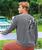 Tribal Hammer Thresher Ti - Crater Dyed&amp;reg; Long Sleeve Crewneck T-Shirt