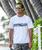 Tribal Mano Stripe - White Short Sleeve Crewneck T-Shirt