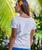 Floral Humpback - White Short Sleeve Scoop Neck T-Shirt