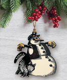 B. Kliban Purrrfect Snowman - Maplewood Ornament