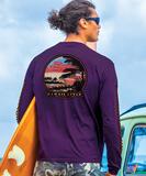 Island Style Sunset - Blackberry Dyed Long Sleeve Crewneck T-Shirt