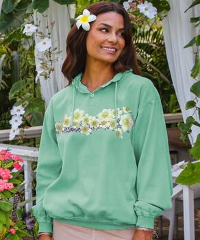 Hawaiian Kiwi Band - Key Lime Dyed Long Sleeve Lightweight Pullover