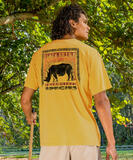 Discovery Channel Black Rhino Endangered - Pineapple Dyed Short Sleeve Crewneck T-Shirt