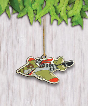 B. Kliban Mouserschmitt Squadron - Maplewood Ornament