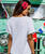 Daisy Flag - White Short Sleeve Scoop Neck T-Shirt