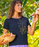 Makuahine Quilt - Navy Short Sleeve Scoop Neck T-Shirt