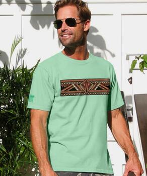 Ailani Tapa Band - Key Lime Dyed Short Sleeve Crewneck T-Shirt