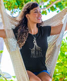 Discovery Channel Geo Giraffes - Jet Black Short Sleeve Pima T-Shirt