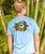 Retro Honu Surf - Blue Sky Short Sleeve Crewneck T-Shirt