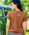 Sea Turtle Quilt - Cinnamon Dyed Short Sleeve Crewneck T-Shirt