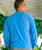 Tribal Mano School - Blue Hawaii Dyed Long Sleeve Crewneck T-Shirt