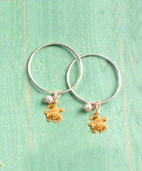Wyland® Ocean Treasures Sea Turtle - Hoop Earrings