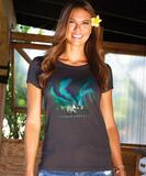Discovery Channel Aurora Borealis Howl - Jet Black Short Sleeve Pima T-Shirt