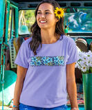 Yo Ana Lei - Lavender Dyed Short Sleeve Scoop Neck T-Shirt