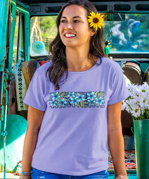 Yo Ana Lei - Lavender Dyed Short Sleeve Scoop Neck T-Shirt