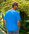 Tribal Deep Hunter - Blue Hawaii Dyed Short Sleeve Pique' Polo Shirt