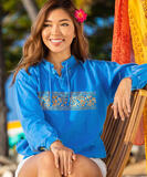 Makenna Ekahi - Blue Hawaii Dyed Long Sleeve Lightweight Pullover