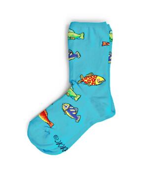 B. Kliban So Many Fish - Graphic Cotton Crew Socks