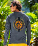 Hawaii Islands Surfing Paradise - Smoke Long Sleeve Pima T-Shirt