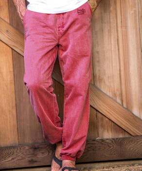 Paradise Red Dyed Canton Pants