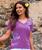Desert Flowers - Violet Short Sleeve Pima V-Neck T-Shirt