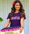 Blackberry Floral - Blackberry Dyed Short Sleeve Scoop Neck T-Shirt