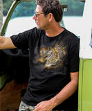 Lava Dragon - Black Short Sleeve Crewneck T-Shirt