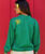 Plumeria Quilt Band - Wintergreen Dyed Long Sleeve Lightweight Pullover