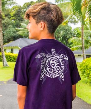 Tribe Turtle - Blackberry Dyed Short Sleeve Crewneck T-Shirt