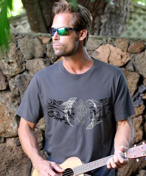 Honu Mano Legend - Smoke Short Sleeve Pima T-Shirt