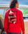 Spotted Eagle Ray - Candy Apple Red Dyed Long Sleeve Crewneck T-Shirt