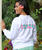 Hawaiian Whimsy - White Long Sleeve Lightweight Pullover