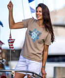 Lauhala Blues - Kona Coffee Dyed Short Sleeve Scoop Neck T-Shirt