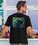 Sea Turtle Stamp - Black Short Sleeve Crewneck T-Shirt