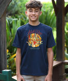 Hawaiian Humane Society Bowling Paws - Navy Short Sleeve Crewneck T-Shirt